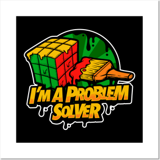 I'm a Problem Solver - Funny Rubik's Cube - Rubix - Magic Cube - Puzzle - 80s Retro Geek - Vintage Toy - Game Posters and Art